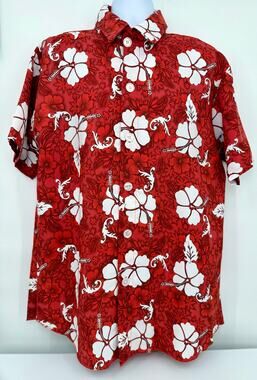 Underwraps Hawaiian Shirt, Red, One Size